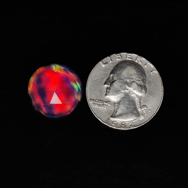 Rose Cut Aurora Opal Doublet