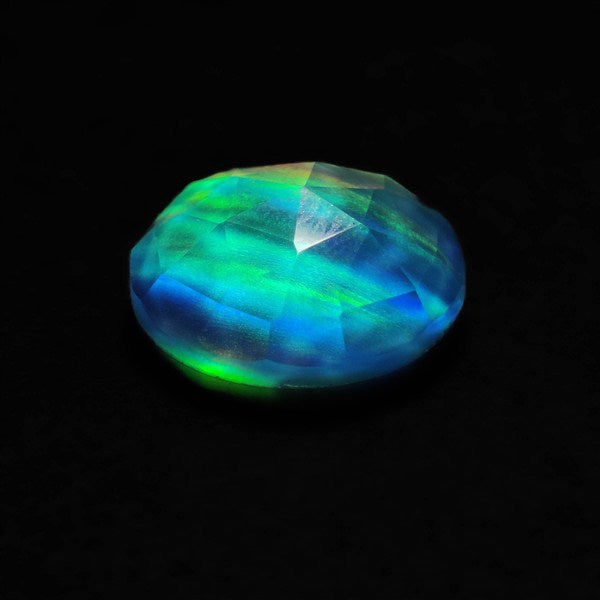 Rose Cut Aurora Opal Doublet