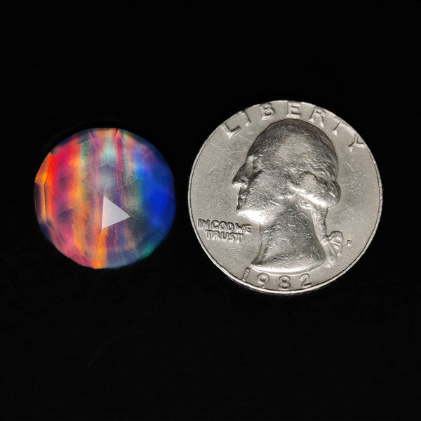 Rose Cut Aurora Opal Doublet
