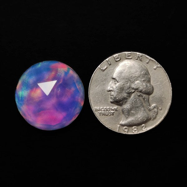 Rose Cut Aurora Opal Doublet
