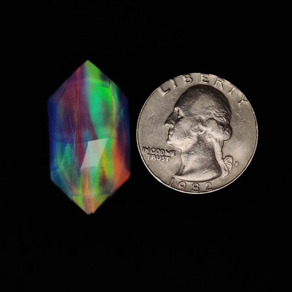 Rose Cut Aurora Opal Doublet