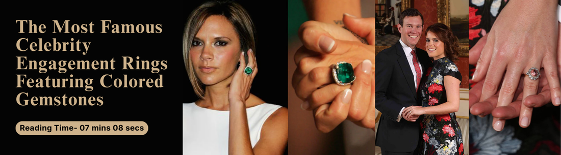 The Most Famous Celebrity Engagement Rings Featuring Colored Gemstones