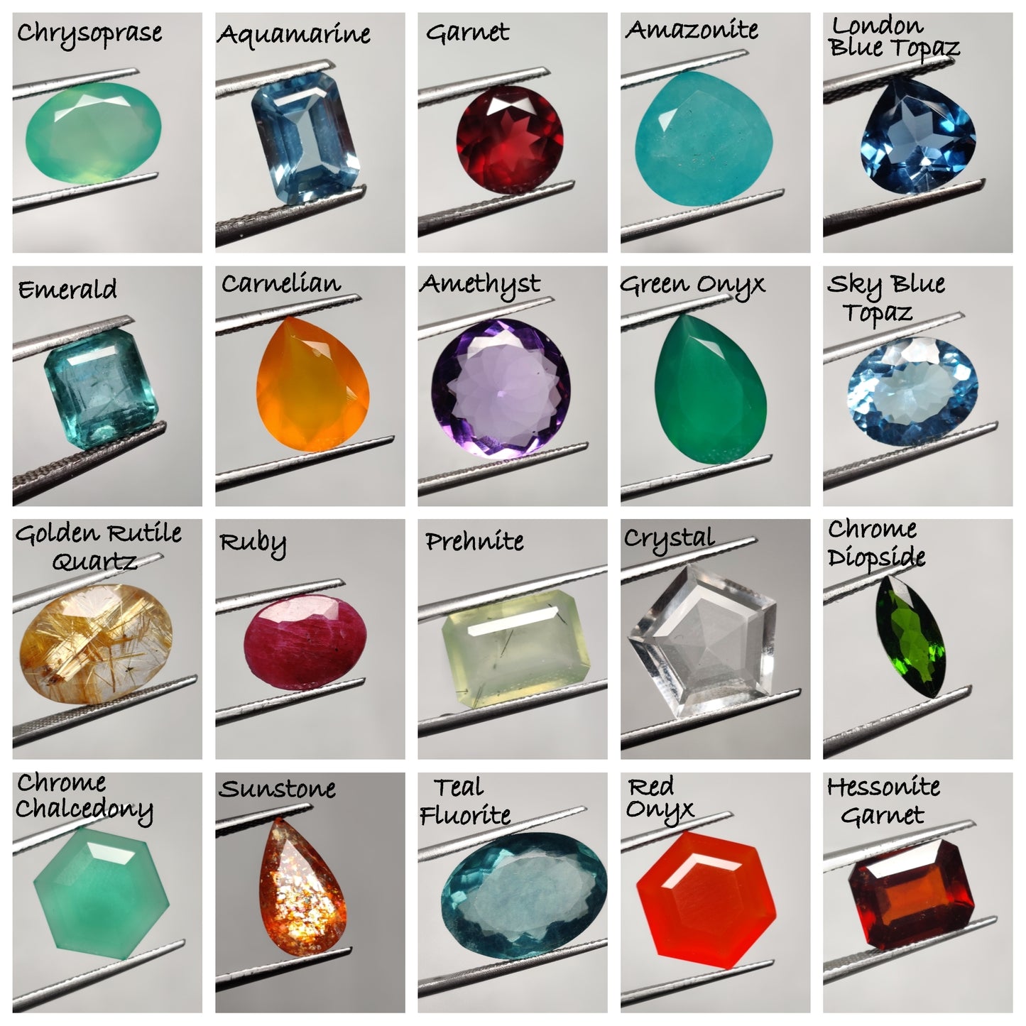 40 Box of Faceted Gemstone – Sapphires, Opals, Tourmalines & More | Natural Stones from 20+ Countries