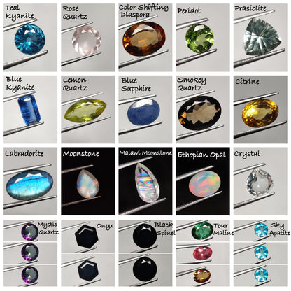 40 Box of Faceted Gemstone – Sapphires, Opals, Tourmalines & More | Natural Stones from 20+ Countries