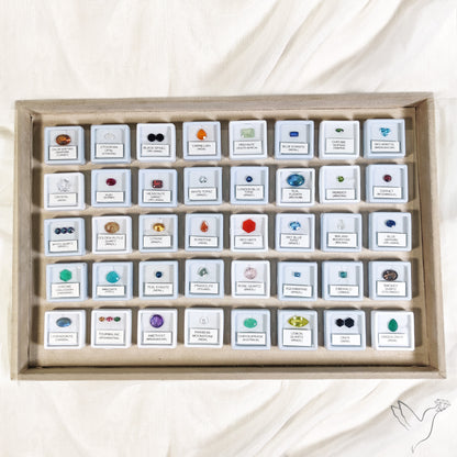 40 Box of Faceted Gemstone – Sapphires, Opals, Tourmalines & More | Natural Stones from 20+ Countries