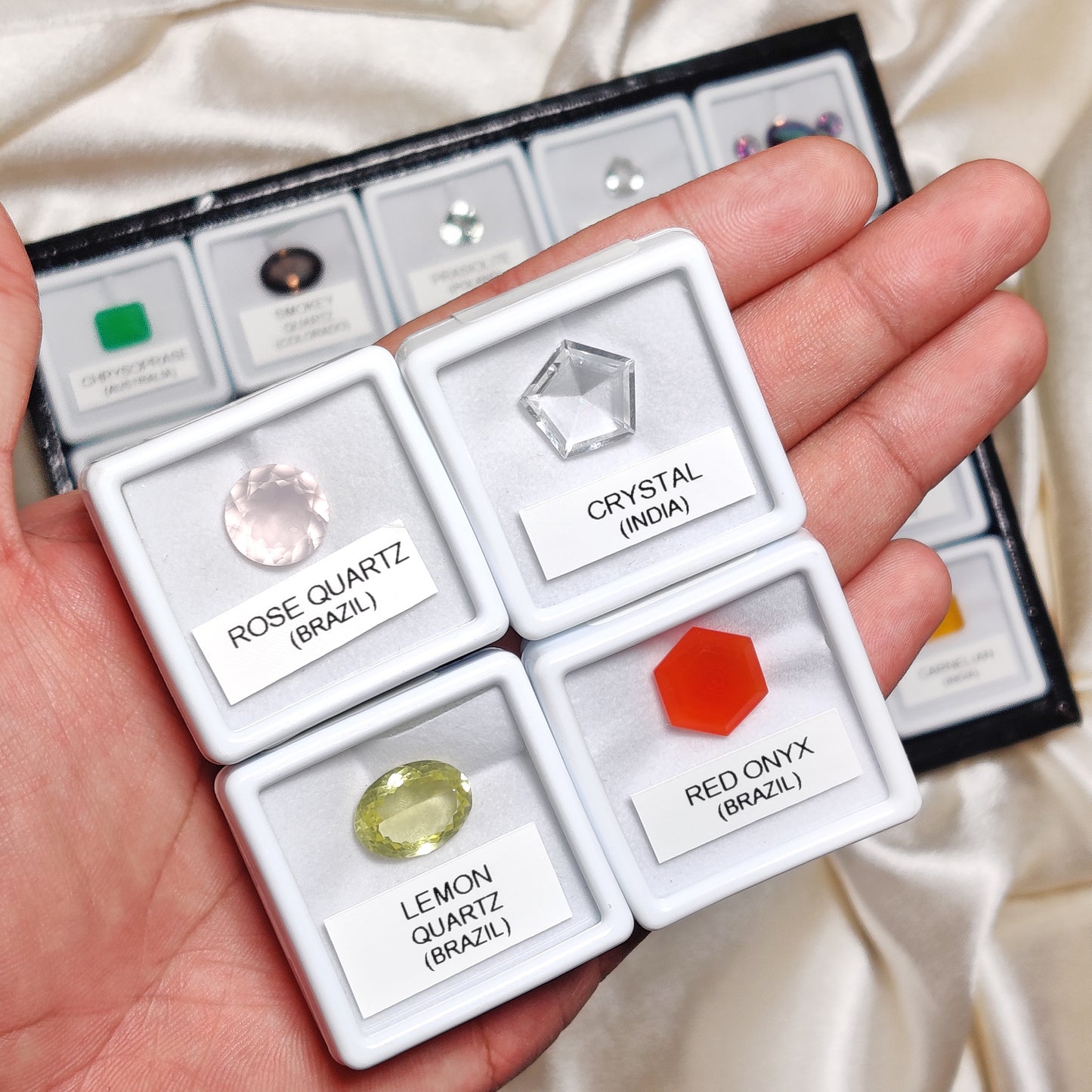20 Box of Faceted Gemstone – Kyanite, Opals, Tourmalines & More | Natural Stones from 10+ Countries