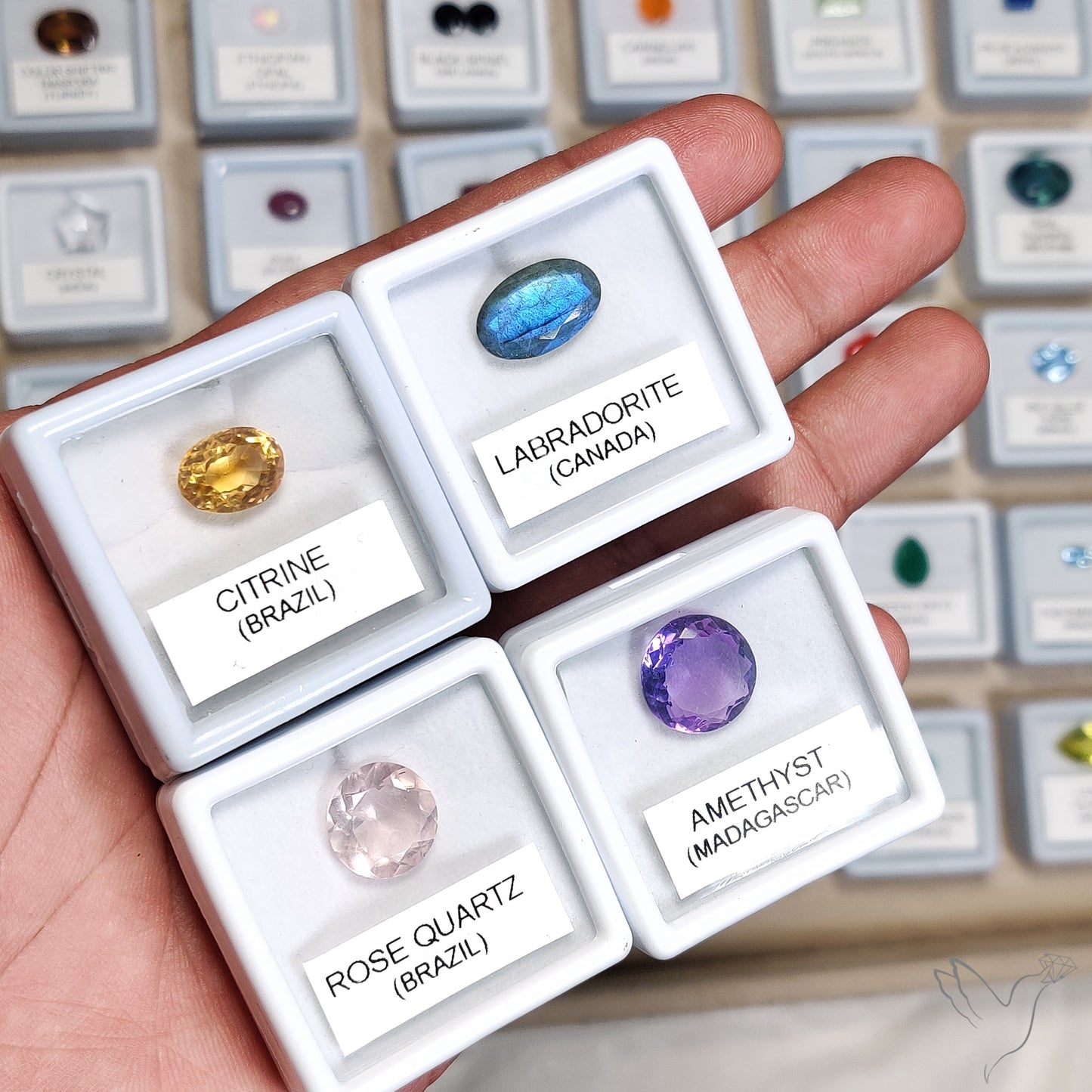 40 Box of Faceted Gemstone – Sapphires, Opals, Tourmalines & More | Natural Stones from 20+ Countries