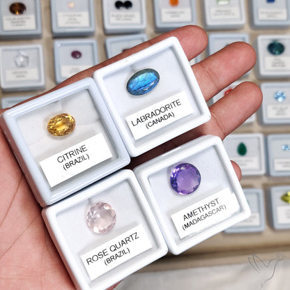 40 Box of Faceted Gemstone – Sapphires, Opals, Tourmalines & More | Natural Stones from 20+ Countries