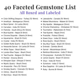 40 Box of Faceted Gemstone – Sapphires, Opals, Tourmalines & More | Natural Stones from 20+ Countries