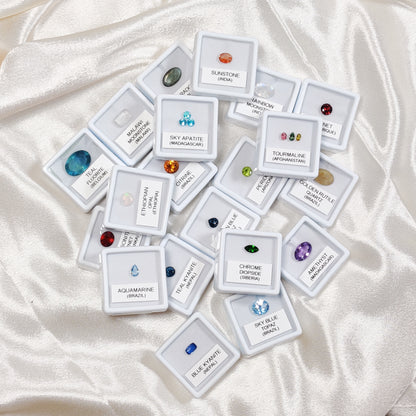 20 Box of Faceted Gemstone – Kyanite, Opals, Tourmalines & More | Natural Stones from 10+ Countries