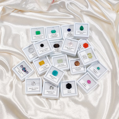 20 Box of Faceted Gemstone – Kyanite, Opals, Tourmalines & More | Natural Stones from 10+ Countries
