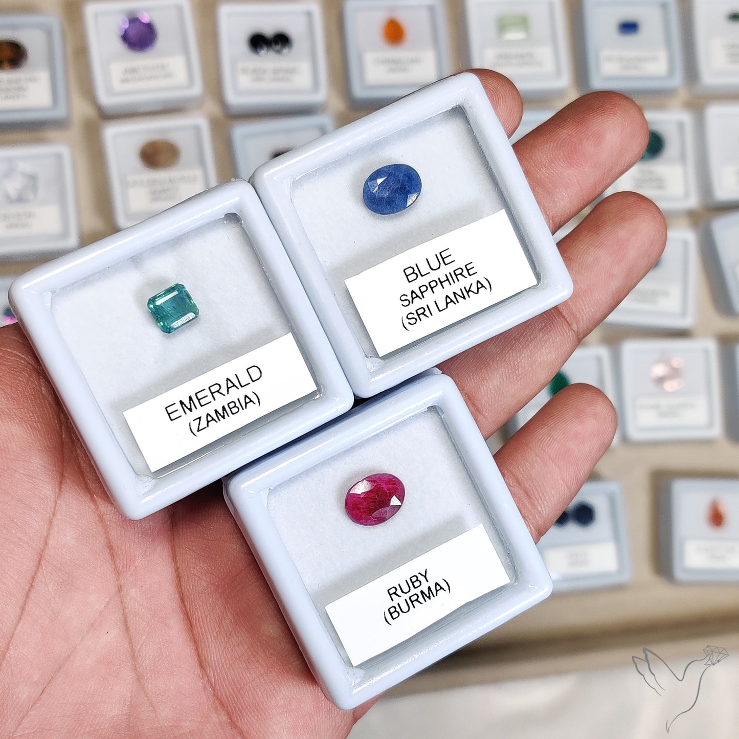 40 Box of Faceted Gemstone – Sapphires, Opals, Tourmalines & More | Natural Stones from 20+ Countries