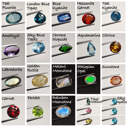 20 Box of Faceted Gemstone – Kyanite, Opals, Tourmalines & More | Natural Stones from 10+ Countries