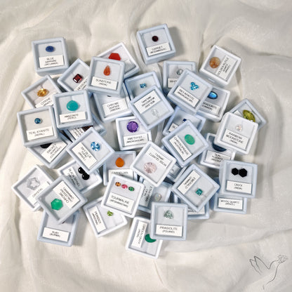 40 Box of Faceted Gemstone – Sapphires, Opals, Tourmalines & More | Natural Stones from 20+ Countries