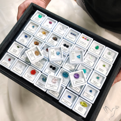 40 Box of Faceted Gemstone – Sapphires, Opals, Tourmalines & More | Natural Stones from 20+ Countries