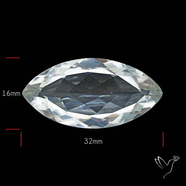 Himalayan Clear Crystal Quartz Faceted Fine Gemstone