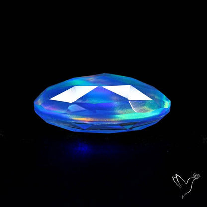 Faceted Aurora Opal and Quartz Triplet
