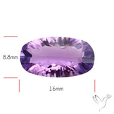 Millenium Cut Faceted Amethyst Concave Cut