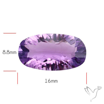 Millenium Cut Faceted Amethyst Concave Cut