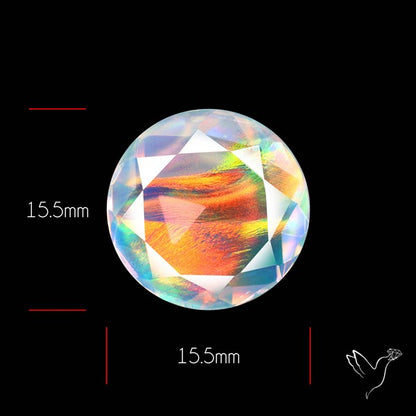 Faceted Aurora Opal and Quartz Triplet