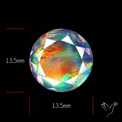 Faceted Aurora Opal and Quartz Triplet
