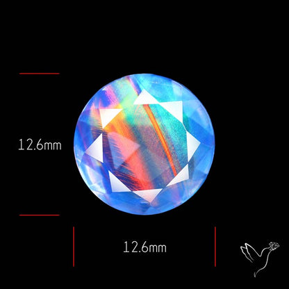 Faceted Aurora Opal and Quartz Triplet