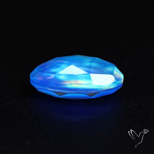 Faceted Aurora Opal and Quartz Triplet