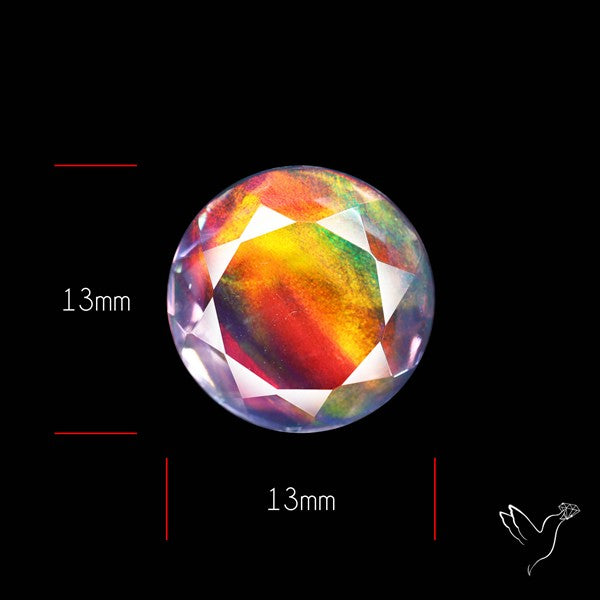 Faceted Aurora Opal and Quartz Triplet