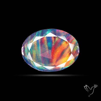 Faceted Aurora Opal and Quartz Triplet