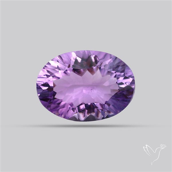 Millenium Cut Faceted Amethyst Concave Cut