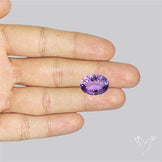 Millenium Cut Faceted Amethyst Concave Cut