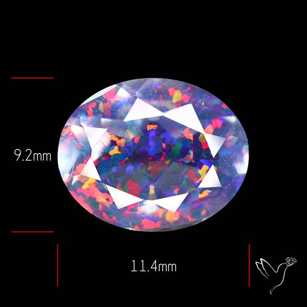 Faceted Aurora Opal and Quartz Triplet