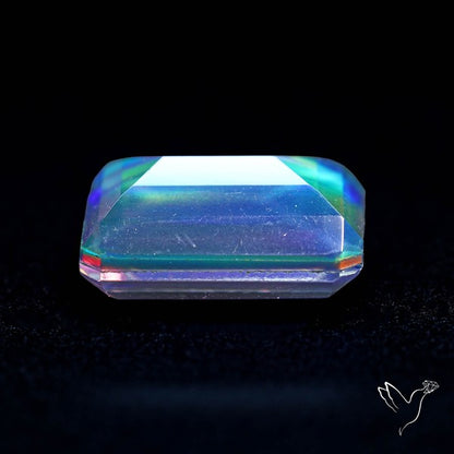 Faceted Aurora Opal and Quartz Triplet