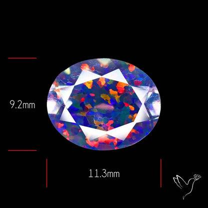 Faceted Aurora Opal and Quartz Triplet