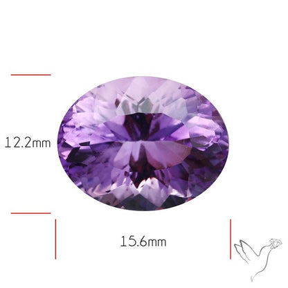 Millenium Cut Faceted Amethyst Concave Cut