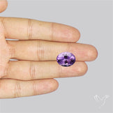 Millenium Cut Faceted Amethyst Concave Cut