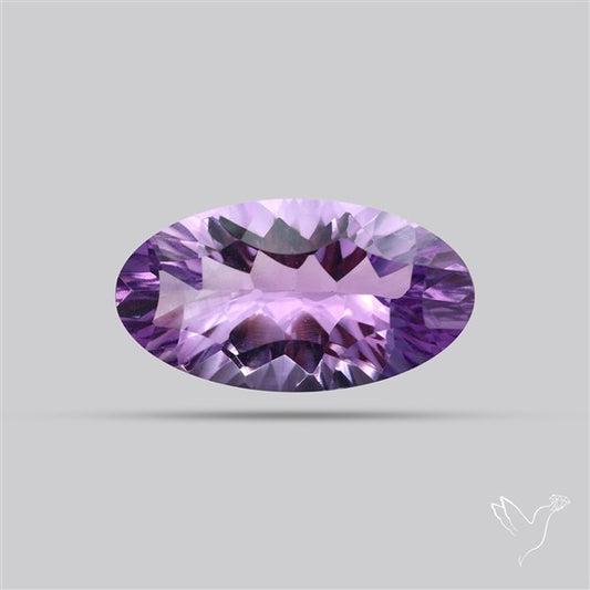 Millenium Cut Faceted Amethyst Concave Cut