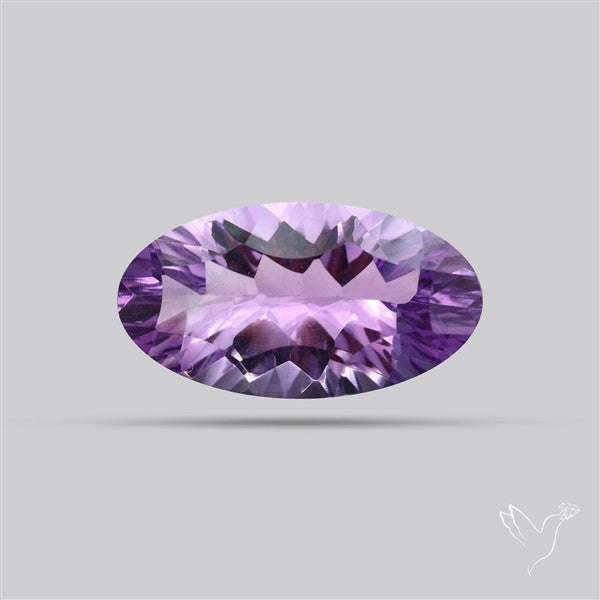 Millenium Cut Faceted Amethyst Concave Cut