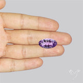 Millenium Cut Faceted Amethyst Concave Cut