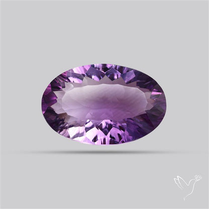 Millenium Cut Faceted Amethyst Concave Cut