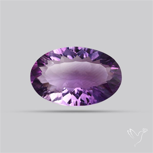 Millenium Cut Faceted Amethyst Concave Cut