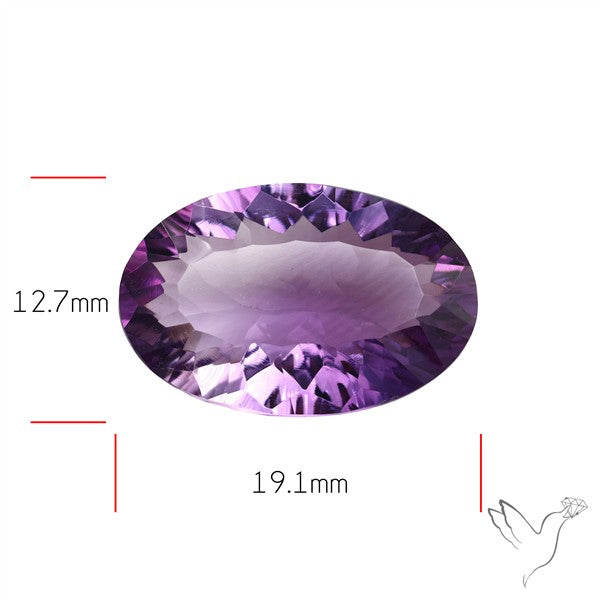 Millenium Cut Faceted Amethyst Concave Cut