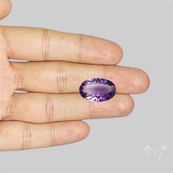 Millenium Cut Faceted Amethyst Concave Cut