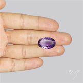 Millenium Cut Faceted Amethyst Concave Cut