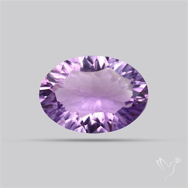 Millenium Cut Faceted Amethyst Concave Cut