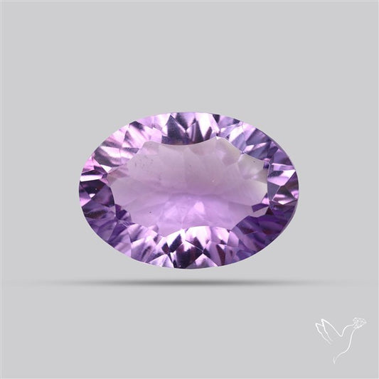 Millenium Cut Faceted Amethyst Concave Cut