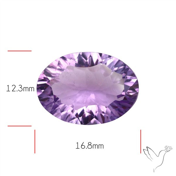Millenium Cut Faceted Amethyst Concave Cut