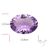 Millenium Cut Faceted Amethyst Concave Cut