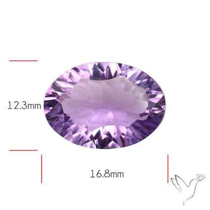 Millenium Cut Faceted Amethyst Concave Cut