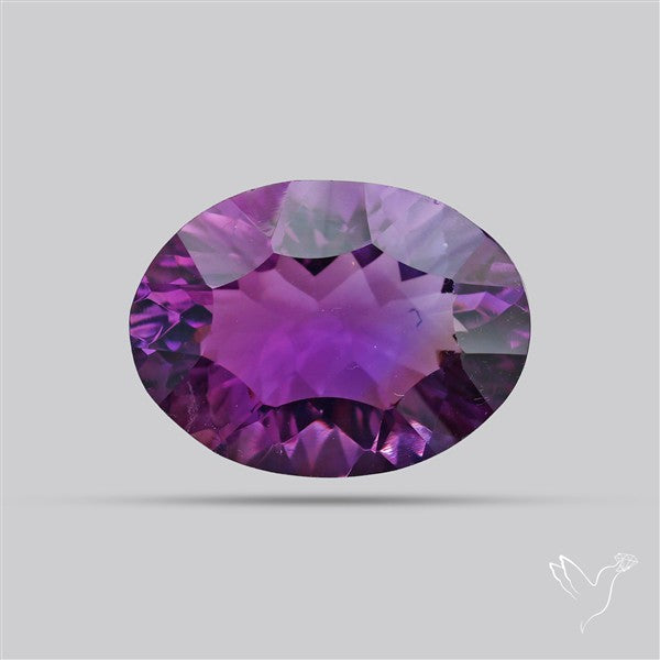 Millenium Cut Faceted Amethyst Concave Cut